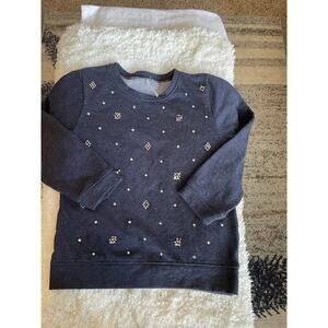 Scooter girls sz. 14 blue "jewel" front design crewneck sweatshirt. Cute, great